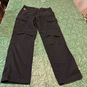 Black Cargo Wide Leg Pants